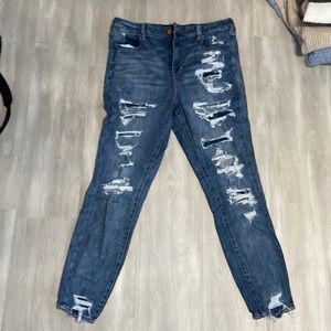 curvy high rise ripped jegging